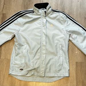 Adidas Climaproof Windbreaker Light Blue Size Small Womens Vintage